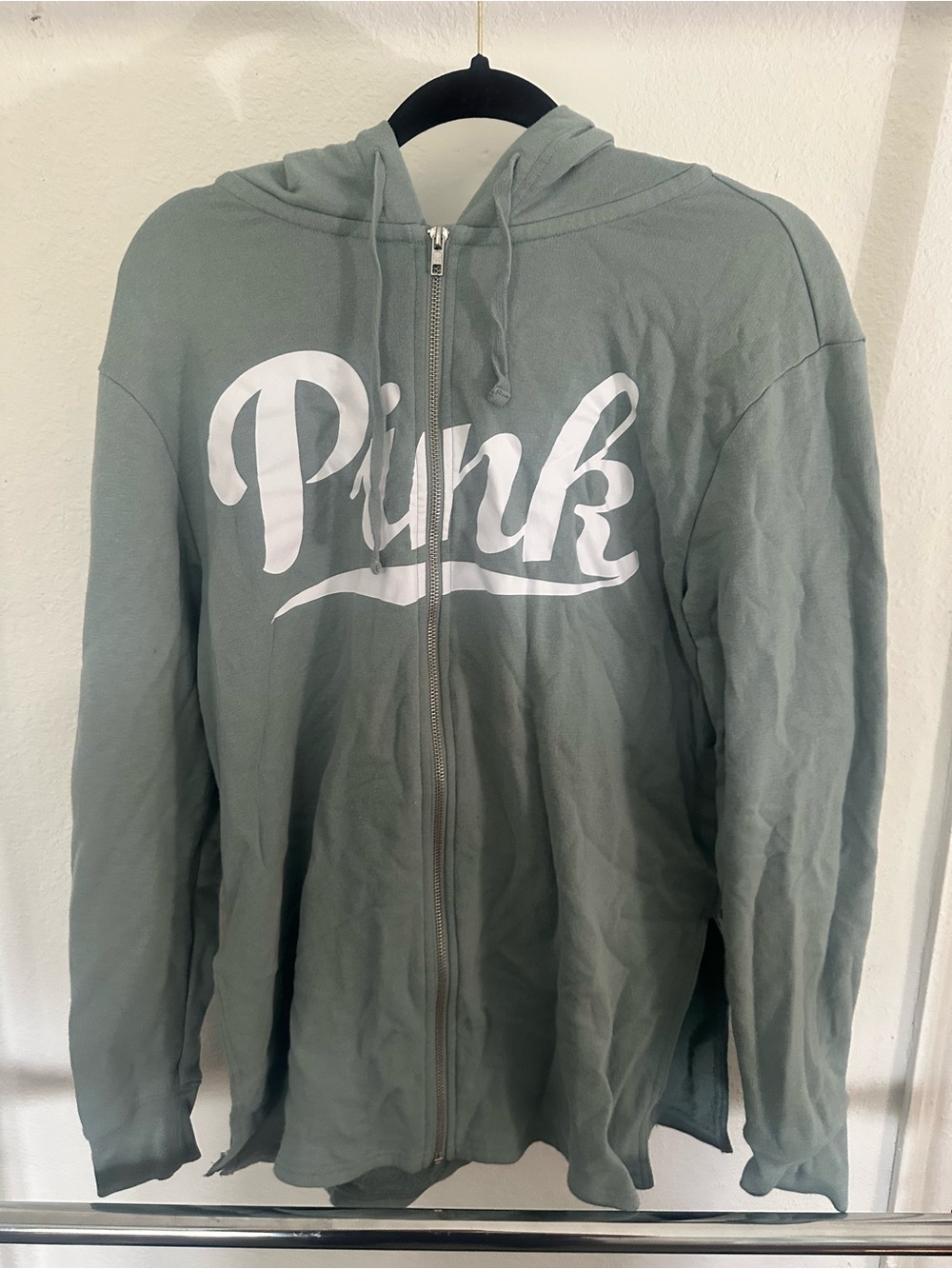 Victoria's Secret PINK Sage Green Fleece Hoodie